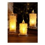 C&On Design LEDLİ PİLLİ 3LÜ SET MUM GÖRSELLİ GECE LAMBASI