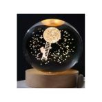 C&On Design Renkli Dekoratif Merdiven Astronot Temalı Ahşap Ve Cam Küre, Işıklı, Büyük Boy
