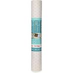 Con-Tact Brand Lüks Kumaş Astarlar, Yapışkan Olmayan Çekmece Raf Astarı, Çok Fonksiyonlu Koruyucu Astar, 45,72 Cm X 4', Savoire Soluk Gri, 1 Rulo Paket