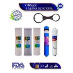 Conax Su Arıtma Cihazı Açık Kasa Filtre Takımı 5 Li Set, Nfs Onaylı , 80 GPD Membranlı