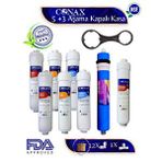 Conax Tüm Kapalı Kasalar için 5+3 AŞama 1.5 yıllık Inline Filtre Seti Anahtar ve Dirsek Hediyeli