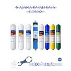 Conax Tüm Kapalı Kasalar İçin 8 Aşama (Orjinal Yeni Seri) İnline Filtre Seti, 80 Gpd Membran