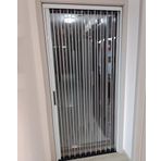 Concertina Kapısı, Oda Bölücü Katlanır Kapı Ekranı, Akordeon Tarzı Sürgülü Kapı Bölmesi, Ev Ahırı için Dekoratif Katlanır Kapılar, Geri Çekilebilir Kilitlenebilir (39x80in (99x203cm))