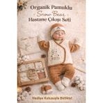 Concon Hediye Kutulu Yenidoğan 10’lu Organik Hastane Çıkış Seti %100 Pamuk Unisex Doğum Hediyesi için Hazır Kızaklı Ayı Figürlü - Ekru - 0 - 3 Ay