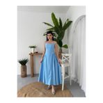 conconmoda Kalın Askılı Hera Uzun Atlas Elbise