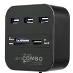 Concord C-847 3 Port Usb 2.0 Hub - Usb Çoklayıcı + Usb Kart Okuyucu