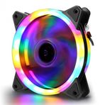 Concord C-892 Rgb 3 Renk Rainbow Gökkuşağı 12 cm Kasa Geniş Fan