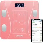 Concord C-W01 Bluetooth Akıllı Dijital Baskül Pembe
