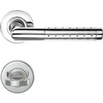Condi 106L Noktalı Saten Krom Rozetlı Kapı Kolu Saten Rozetli Wc (Tk)