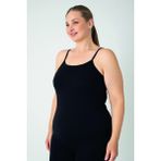 Confeo Kadın Battal Modal Ip Askılı Atlet C801-026 - Siyah - 4XL