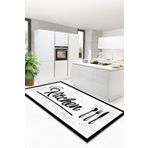 Confidence Home Makinede Yıkanabilir Kaymaz Taban Leke Tutmaz Beyaz Mutfak Halısı Ve Balkon Halısı