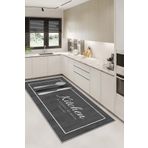 Confidence Home Makinede Yıkanabilir Kaymaz Taban Leke Tutmaz Gri Mutfak Halısı Mutfak Yolluk ve Balkon Halısı