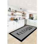 Confidence Home Makinede Yıkanabilir Kaymaz Taban Leke Tutmaz Modern Gri Mutfak Halısı Ve Balkon Halısı