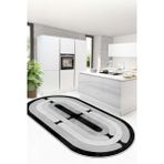Confidence Home Yıkanabilir Kaymaz Leke Tutmaz Salon Halısı Mutfak Halısı Koridor Halısı Yolluk ve Paspas - 120 x 250 cm - Gri