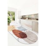 Confidence Home Yıkanabilir Kaymaz Leke Tutmaz Salon Halısı Mutfak Halısı Koridor Halısı Yolluk ve Paspas - 140 x 250 cm - Bej - Kahverengi
