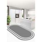 Confidence Home Yıkanabilir Kaymaz Leke Tutmaz Salon Halısı Mutfak Halısı Koridor Halısı Yolluk ve Paspas - 180 x 250 cm - Gri