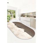 Confidence Home Yıkanabilir Kaymaz Leke Tutmaz Salon Halısı Mutfak Halısı Koridor Halısı Yolluk ve Paspas - 180 x 350 cm - Bej - Kahverengi