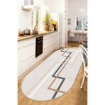 Confidence Home Yıkanabilir Kaymaz Leke Tutmaz Salon Halısı Mutfak Halısı Koridor Halısı Yolluk ve Paspas - 40 x 60 cm - Bej - Kahverengi