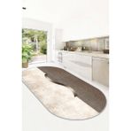 Confidence Home Yıkanabilir Kaymaz Leke Tutmaz Salon Halısı Mutfak Halısı Koridor Halısı Yolluk ve Paspas - 60 x 150 cm - Bej - Kahverengi