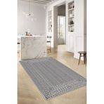 Confidence Home Yıkanabilir Kaymaz Leke Tutmaz Salon Halısı Mutfak Halısı Koridor Halısı Yolluk ve Paspas - 60 x 500 cm - Gri