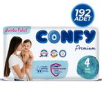 Confy Premium No:4 Maxi 192 Adet Bebek Bezi