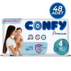 Confy Premium No:4 Maxi 48 Adet Bebek Bezi