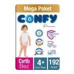 Confy Premium No:4+ Maxi Plus 192 Adet Bebek Bezi