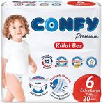 Confy Premium No:6 XLarge 20 Adet Külot Bebek Bezi