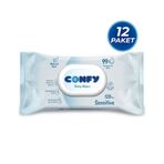 Confy Premium Sensitive 120 Adet 12 Paket 1440 Yaprak Islak Mendil