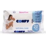Confy Premium Sensitive Çanta Boy 20 Adet Bebek Islak Mendil
