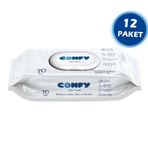 Confy Premium Soft Care 70 Adet 12 Paket 840 Yaprak Islak Mendil