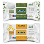 Confy Yüzey Temizlik Havlusu 2li Set – Beyaz Sabun, Arap Sabunu Kokulu (100 Yaprak x 2)