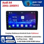 Conio Audi A4 2001-2008YIL 2GB Ram 32GB Rom Android Multimedya Sürüm 14 Kablosuz Carplay Navigasyon 9 Inç Ekran - Siyah
