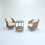 Conjunto Rattan Dedikodu Balkon Bahçe Takımı | 2+1 | Rehome bej