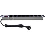 Connect 19" 1u 8'li Schuko Soketli On/off Anahtarlı Alüminyum Rack Kabin Grup Prizi Pdu