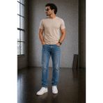 Connemara Jeans Erkek Açık Mavi Regular Fit Likralı Jean Pantolon Rahat Kalıp Günlük Denim - 38 - 32
