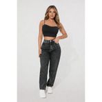 connemara Kadın Yüksek Bel Straight Fit Siyah Yıkamalı Jean Pantolon