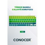 CONOCER Macbook Air 2020 13 Inc M1 A2337 / A2179 Uyumlu Türkçe Q Klavye Slim Klavye Koruyucu Kılıf