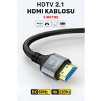CONOCER Ultra Yüksek Hızlı 8K Hdmi 2.1 Kablo, 4K 120Hz Hdmi Kablosu 5 Metre HDTV Kablosu