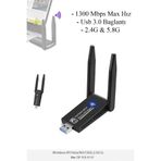 CONOCER USB Wifi Adaptörü 1300 MBPS USB Kablosuz Alıcı Dongle Alıcı Masaüstü Tak Çalıştır