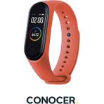 Conocer Xiaomi Mi Band 3 | Mi Band 4 Uyumlu Silikon Yüksek Kalite Kordon - Pembe - Beyaz
