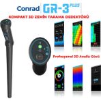 Conrad Gr-3 Plus İzmit Dedektör Altın Gümüş Bakır Oda Tünel Define Için 3D Yeraltı Görüntüleme Dedektörü 7m Dual Sensör - Boyut 810 x 70 x 70 mm