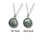 Constantine Figürlü Denarius Roma Antik Para Kolye – Çift Taraflı – 1 Adet – 60 Cm Metal Kolye