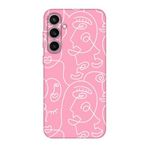 CONSTRAIN (1183) Pembe Face Art Pembe Telefon Kılıfı Samsung S23 FE ile uyumlu