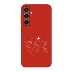 CONSTRAIN (1196) Kırmızı Face Art Kırmızı Telefon Kılıfı Samsung S23 FE ile uyumlu