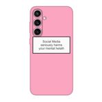 CONSTRAIN (1210) Pembe Social Media Pembe Telefon Kılıfı Samsung S23 FE ile uyumlu