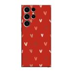 CONSTRAIN (1461) Kırmızı Kalp Desen Kırmızı Telefon Kılıfı Samsung S23 Ultra ile uyumlu