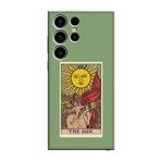 CONSTRAIN (1493) Yeşil The Sun Tarot Yeşil Telefon Kılıfı Samsung S23 Ultra ile uyumlu