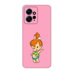 CONSTRAIN (1629) Pembe 4g Taş Devri Kız Bebek Pembe Telefon Kılıfı Redmi Note 12 ile uyumlu