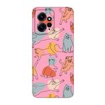 CONSTRAIN (1705) Pembe 4g Kedi Figürleri Pembe Telefon Kılıfı Redmi Note 12 ile uyumlu